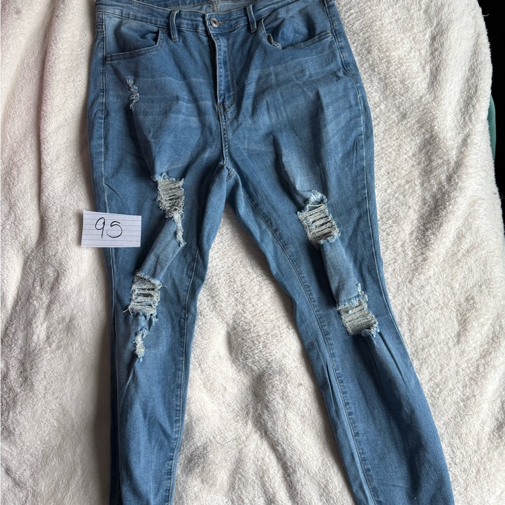 Rue21 Light Blue Ripped Skinny Jeans